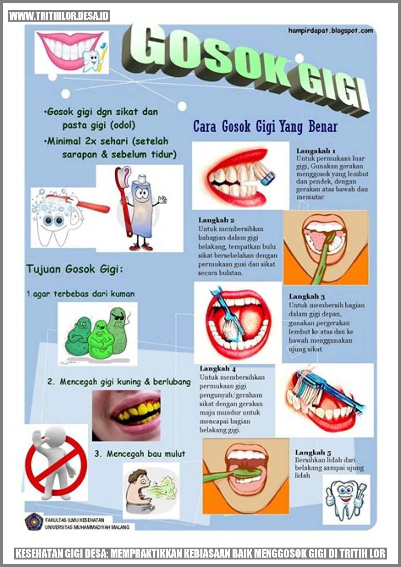 Kesehatan Gigi Desa: Mempraktikkan Kebiasaan Baik Menggosok Gigi di Tritih Lor