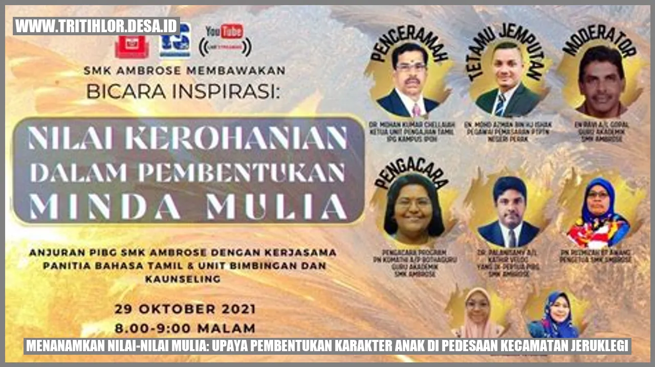 Menanamkan Nilai-Nilai Mulia: Upaya Pembentukan Karakter Anak di Pedesaan Kecamatan Jeruklegi