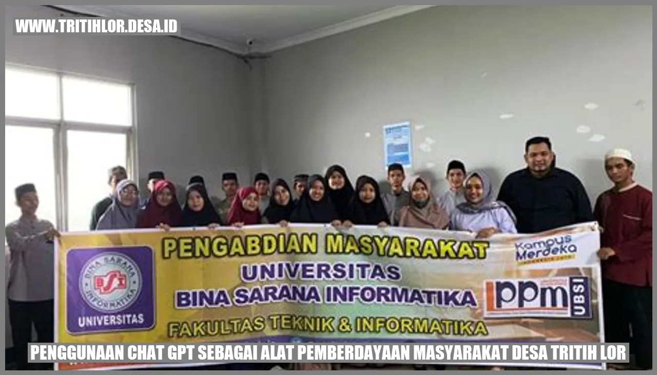 Penggunaan Chat GPT sebagai Alat Pemberdayaan Masyarakat Desa Tritih Lor